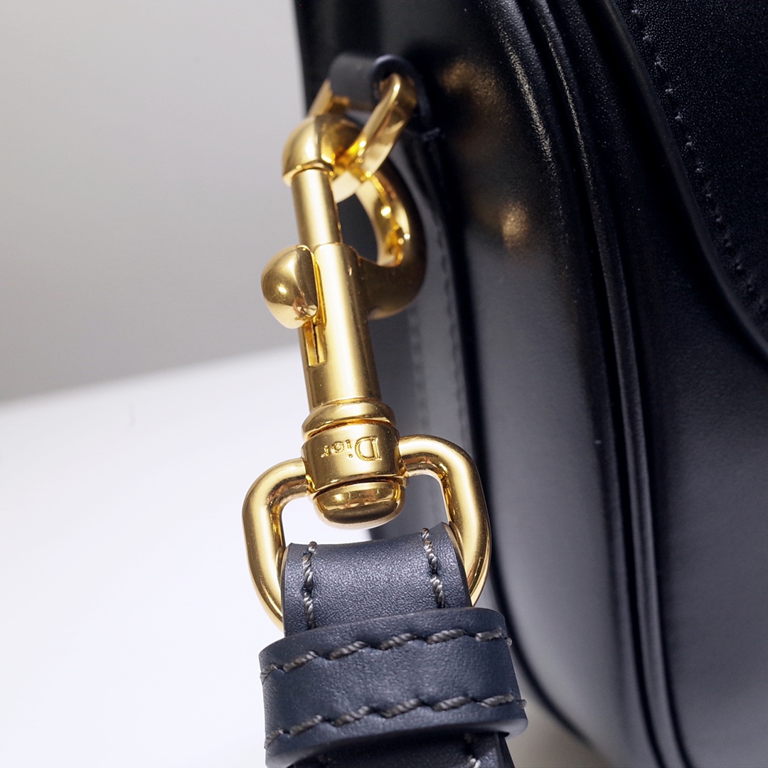 Large Dior Bobby Bag Black Box Calfskin